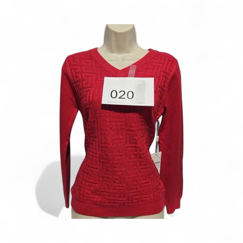 Red V-Neck Sweater
